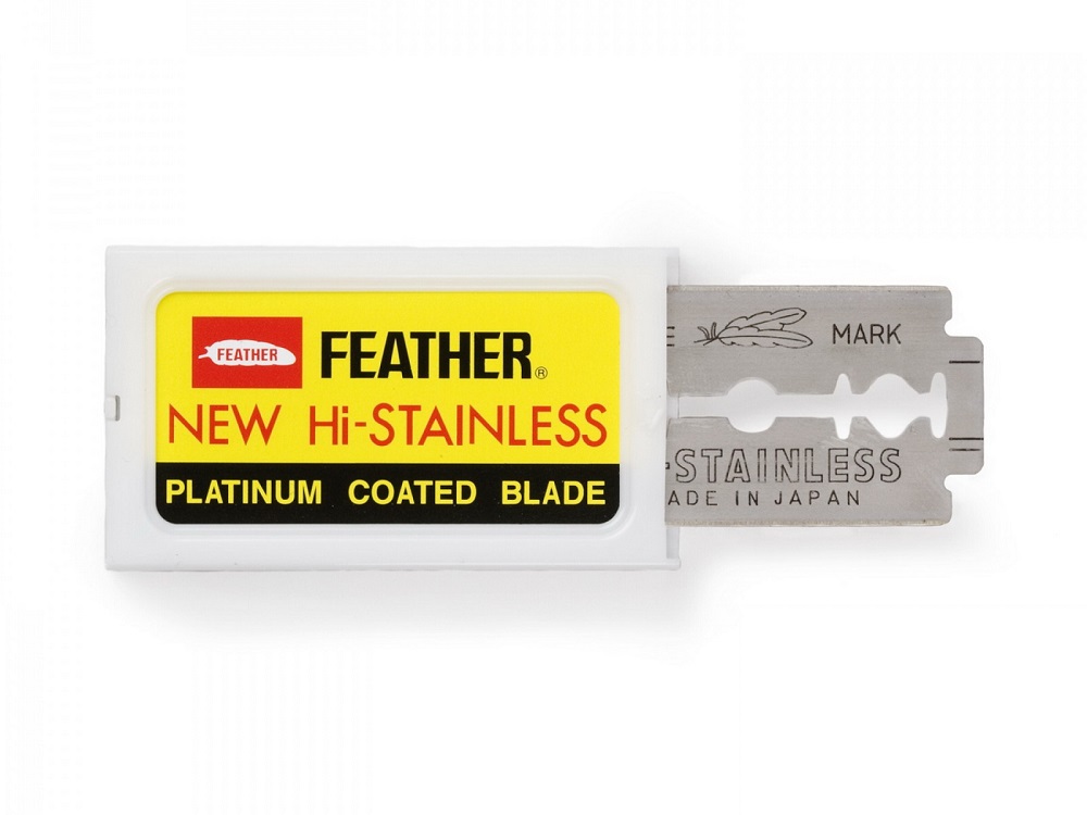 20260515064705_0.jpg Feather Lame rasoio platinum New Hi-Stainless - immagine 1