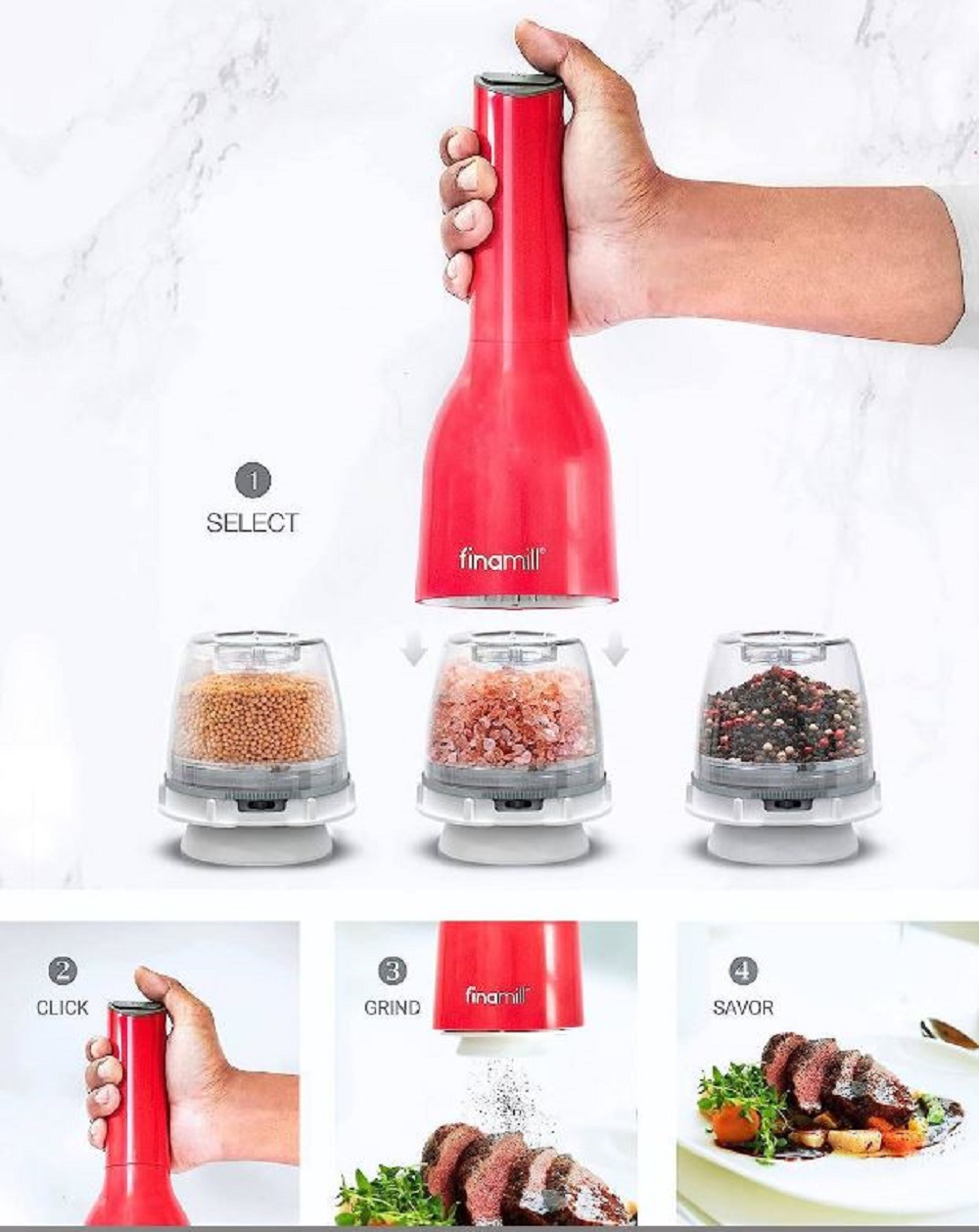 20260516113424_0.JPG finamill Spice Grinding FinaPod Pro Plus Rosso - immagine 1