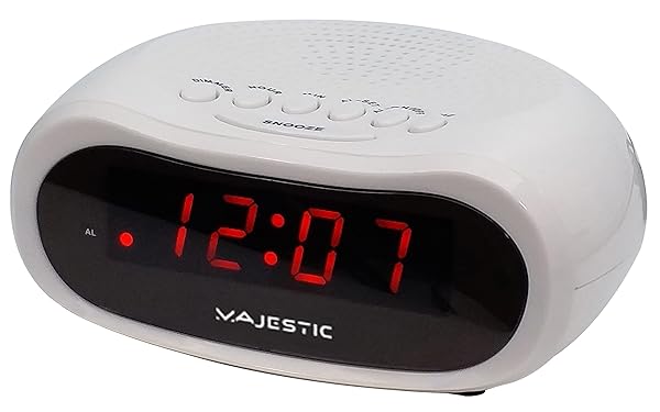 MAJESTIC-SVE-232-Sveglia-digitale-display-LED-06-con-luminosita-regolabile-Alimentazione-AC-220-240V50Hz-bia-B081CY9J8W MAJESTIC SVE 232 – Sveglia digitale display LED 0.6” con luminosità regolabile, Alimentazione AC 220-240V/50Hz, bianca - immagine 1