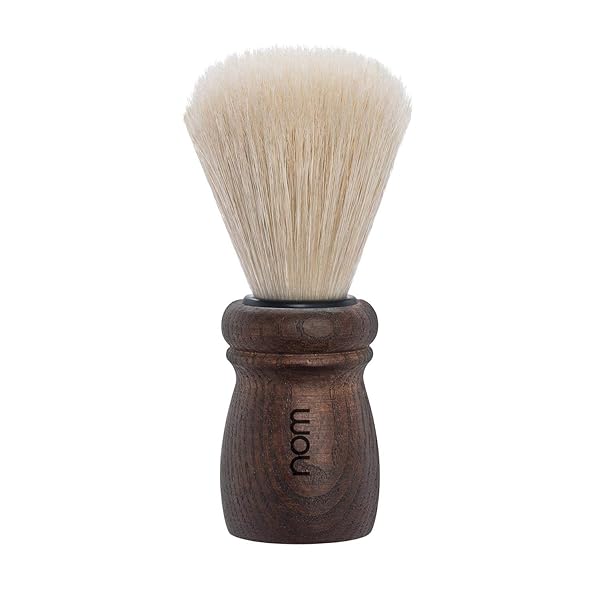 Nom-Alfred-Pennello-da-barba-con-setole-naturali-colore-cenere-scuro-B07P6RVCLJ Nom Alfred - Pennello da barba con setole naturali, colore cenere scuro - immagine 1