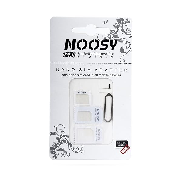 Noosy-nano-SIM-kit-adattatore-3-pezzi-B009RM89UK Noosy nano-SIM kit adattatore, 3 pezzi - immagine 1