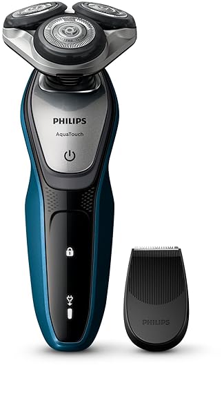 Philips-AquaTouch-S542004-Rasoio-a-rotazione-SH50-2-annoi-Blu-Grigio-ACBatteria-agli-ioni-di-litio-B01CCHCUVK Philips AquaTouch S5420/04 – Rasoio a rotazione, SH50, 2 anno/i, Blu, Grigio, AC/Batteria, agli ioni di litio - immagine 1