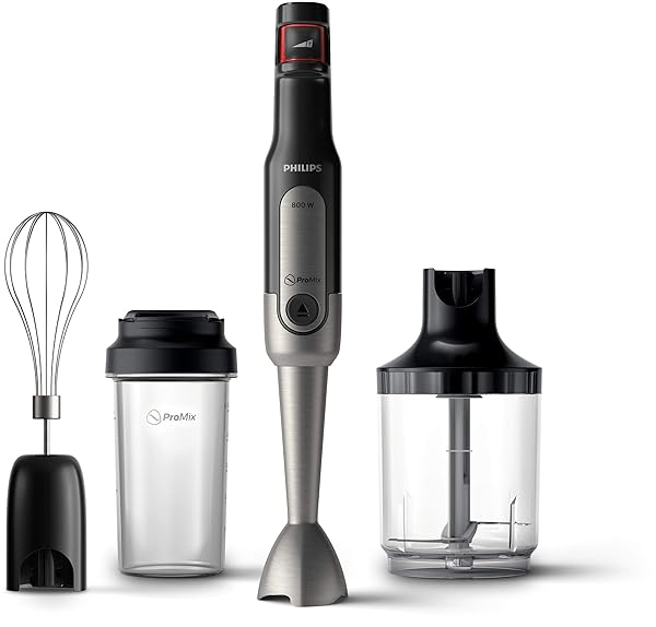 Philips-Frullatori-HR265290-Mixer-a-Immersione-Acceleratore-di-Velocita-SpeedTouch-Include-Accessorio-Frusta-Tritat-B07M75M4K3 Philips Frullatori HR2652/90 Mixer a Immersione, Acceleratore di Velocità SpeedTouch, Include Accessorio Frusta, Tritatutto XL, Borraccia On-The-Go, 800 W, Acciaio Inox - immagine 1