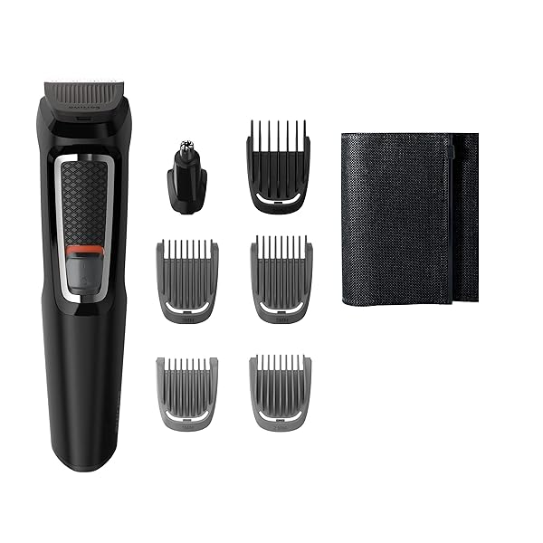 Philips-Grooming-Kit-serie3000-MG372015-Tagliacapelli-Regolabarba-uomo-Rifinitore-BaffiNasoOrecchie-7in1-B075JNQK46 Philips Grooming Kit serie3000 MG3720/15 Tagliacapelli, Regolabarba uomo, Rifinitore Baffi/Naso/Orecchie, 7in1 - immagine 1