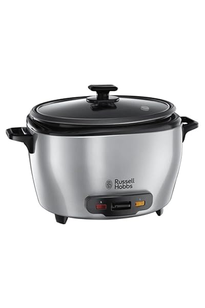 Russell-Hobbs-Cuociriso-Ciotola-Antiaderente-14-tazze-1000-W-5-L-Vassoio-Pesce-e-Verdure-Acciaio-Inox-Spatola-e-m-B01N6XR566 Russell Hobbs Cuociriso, Ciotola Antiaderente, 14 tazze, 1000 W, 5 L, Vassoio Pesce e Verdure, Acciaio Inox, Spatola e misurino inclusi, MAXICOOK 23570-56 - immagine 1