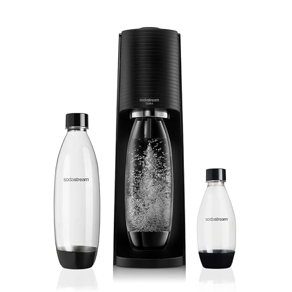 SodaStream-Megapack-nero-Gasatore-dacqua-per-trasformare-lacqua-in-acqua-frizzante-incluso-1-cilindro-di-Co2-ali-B071H8ZZZ4 SodaStream Megapack nero, Gasatore d’acqua per trasformare l’acqua in acqua frizzante, incluso 1 cilindro di Co2 alimentare da 425gr, 2 bottiglie da 1 litro, 20 x 20 x 44 centimetri - immagine 1